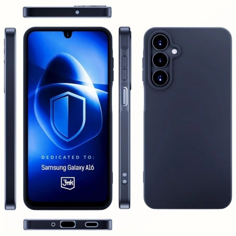 Capa 3MK Matt para Samsung Galaxy A16, preta