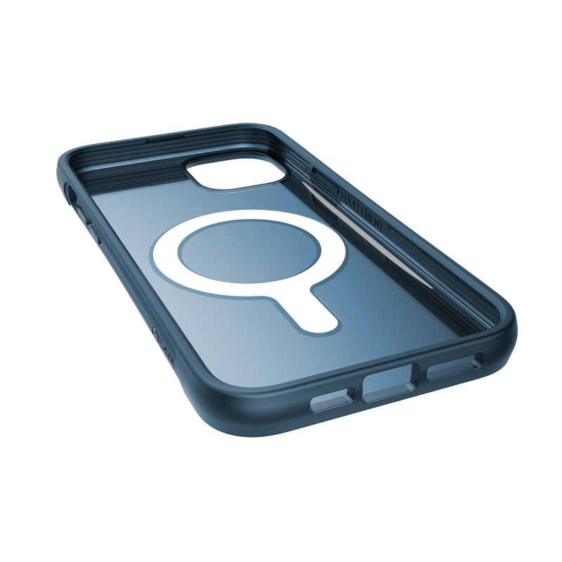 Capa Raptic Clutch MagSafe X-Doria para Apple iPhone 14 Plus / 15 Plus, azul-marinho