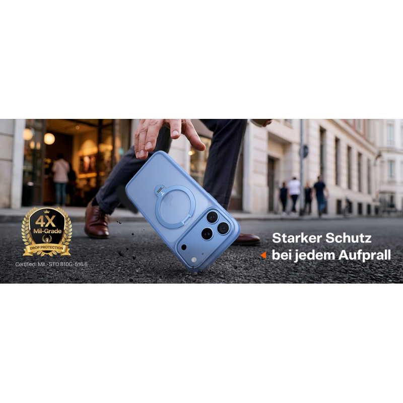 Capa TORRAS Ostand Q3 Spin para Apple iPhone 18 Pro Max / 17 Pro Max, MagSafe, azul