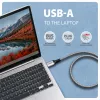 Goobay Adaptador Ethernet Gigabit AXAGON ADE-AM50 USB-A com cabo CAT6 de 5 m integrado, RJ-45