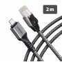 Goobay Adaptador Ethernet Gigabit USB-C AXAGON ADE-CM20 com cabo CAT6 integrado de 2 m, RJ-45