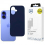 Capa de silicone 3MK para Apple iPhone 16 Plus, azul-marinho