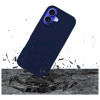 Capa de silicone 3MK para Apple iPhone 16 Plus, azul-marinho