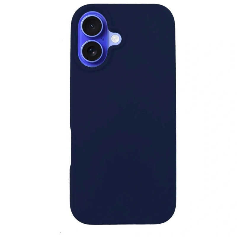 Capa de silicone 3MK para Apple iPhone 16 Plus, azul-marinho