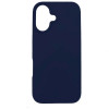 Capa de silicone 3MK para Apple iPhone 16 Plus, azul-marinho