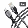 Goobay Adaptador Ethernet Gigabit USB-C AXAGON ADE-CM50 com cabo CAT6 integrado de 5 m, RJ-45