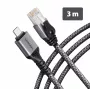 Goobay Adaptador Ethernet Gigabit USB-C AXAGON ADE-CM30 com cabo CAT6 integrado de 3 m, RJ-45