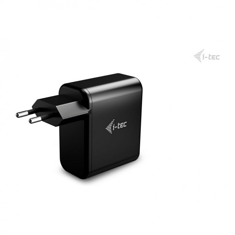 Carregador GaN USB-C 100 W i-tec, PD 3.0, 1x USB-C, preto