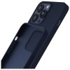 Capa de silicone 3MK para Apple iPhone 16 Pro, azul-marinho