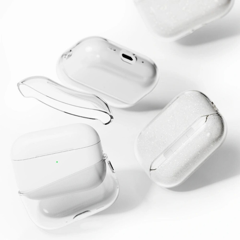 Capa Ringke Air para Apple AirPods Pro 3, transparente com glitter