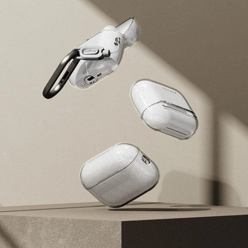 Capa Ringke Air para Apple AirPods Pro 3, transparente com glitter