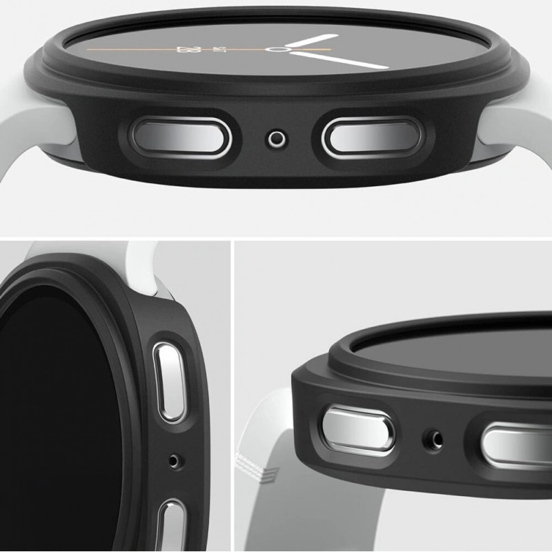 Capa Ringke Slim RGK11818 para Samsung Galaxy Watch 8 / 9 40 mm, transparente e preto mate (2 un.)