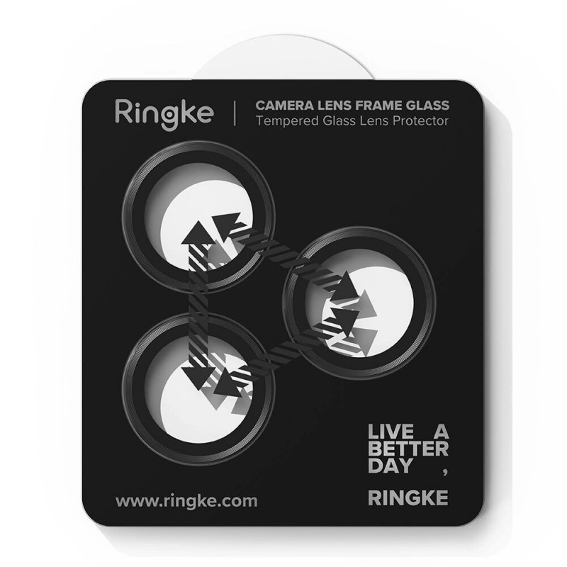 Protetor de moldura da câmara Ringke para Apple iPhone 17 Pro / 17 Pro Max, preto (2 un.)
