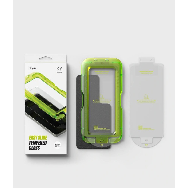 Película de vidro temperado Ringke Easy Slide para Samsung Galaxy S26 Ultra, transparente (2 un.)