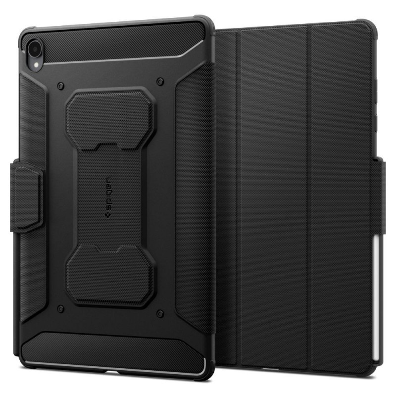Capa para tablet Spigen Rugged Armor ACS11822 para Samsung Galaxy Tab S12+ 12.6 (X840 / X846b), preto mate