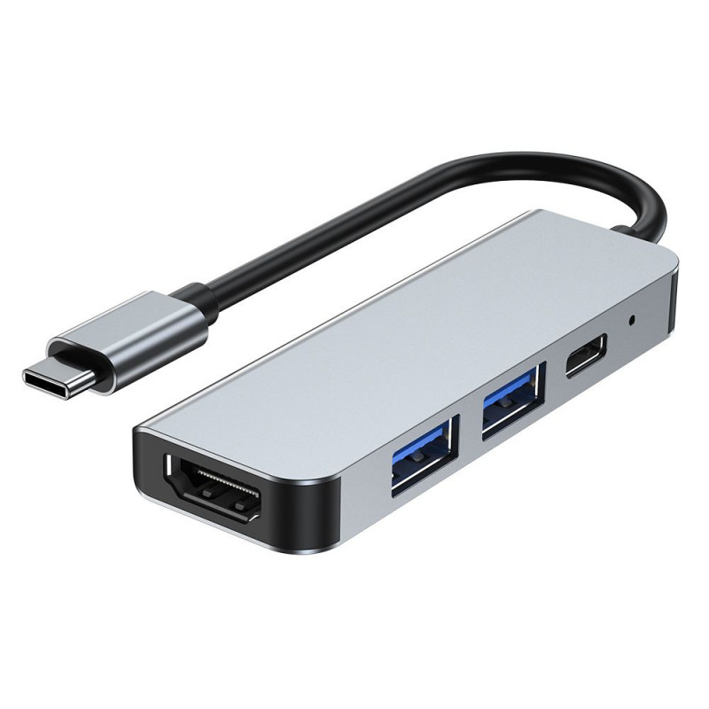 Hub USB-C 4-em-1 Tech-Protect V2, cinzento