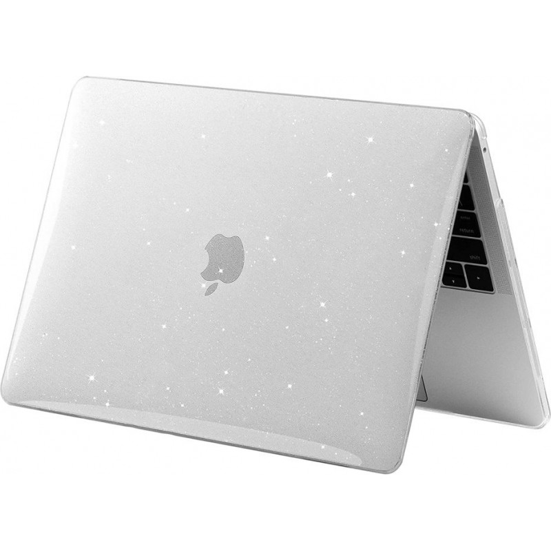 Capa Tech-Protect SmartShell para Apple MacBook Air 13 2022-2024, transparente com glitter