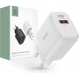 Carregador de parede Tech-Protect C20W de 2 portas, USB-C PD 20W e USB-A QC 3.0, branco