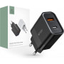 Carregador de parede Tech-Protect C30W de 2 portas, USB-C PD 30W e USB-A QC 3.0, preto
