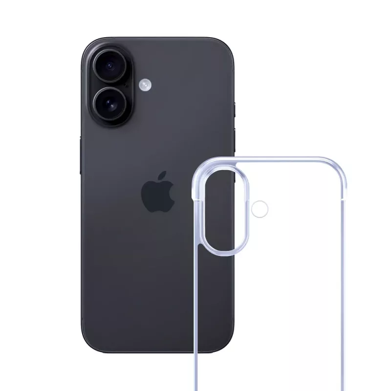 Capa para smartphone 3mk Just20g Clear Case Apple iPhone 16, transparente