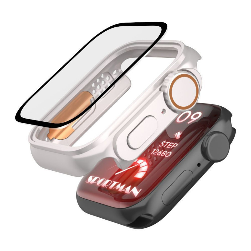 Capa Tech-Protect Defense360 para Apple Watch 4/5/6/7/8/9/SE 44/45 mm, preta/laranja
