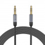 Cabo Tech-Protect UltraBoost de mini jack 3,5 mm para mini jack 3,5 mm, 1,5 m, preto