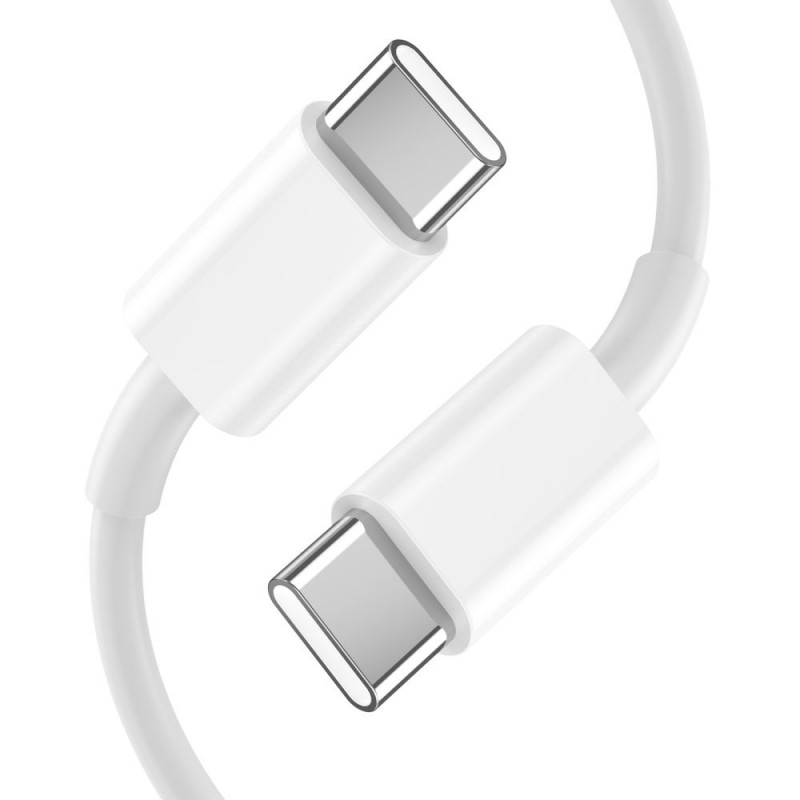 Carregador de parede Tech-Protect C20W de 2 portas PD 20W QC 3.0 com cabo USB-C, branco