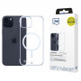 Capa para smartphone 3mk Just20g MagCase Apple iPhone 15 Plus, transparente