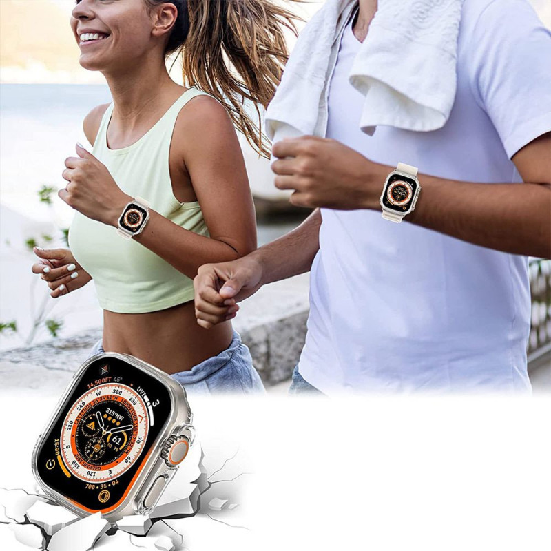 Capa Tech-Protect Defense360 para Apple Watch Ultra 1 / 2 / 3 49 mm, transparente