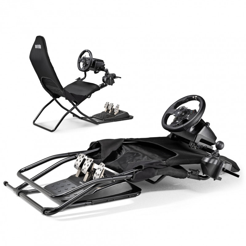 Cockpit de corrida dobrável Next Level Racing GTLite Air, malha SIMAERO, preto