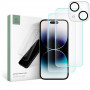 Tech-Protect Supreme Set vidro temperado para Apple iPhone 15, transparente (2+1 un.)