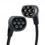 Cabo de carregamento Type 2 go-e Black Edition, 22 kW, 7,5 m, preto