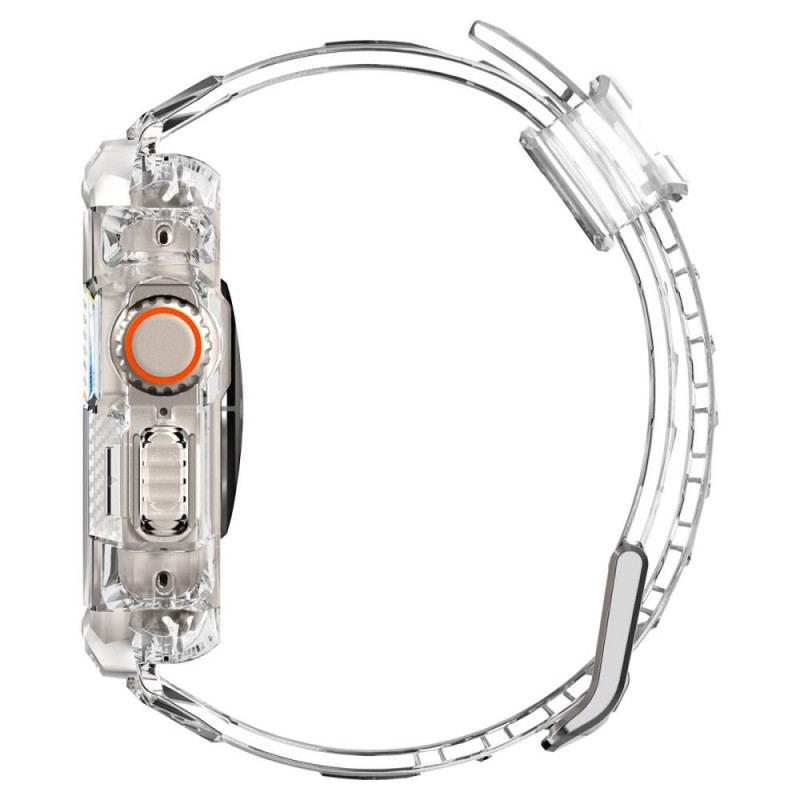 Spigen Rugged Armor Pro Strap Case para Apple Watch Ultra 49 mm, Crystal Clear