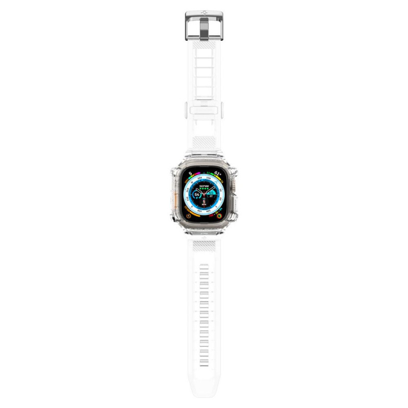 Spigen Rugged Armor Pro Strap Case para Apple Watch Ultra 49 mm, Crystal Clear