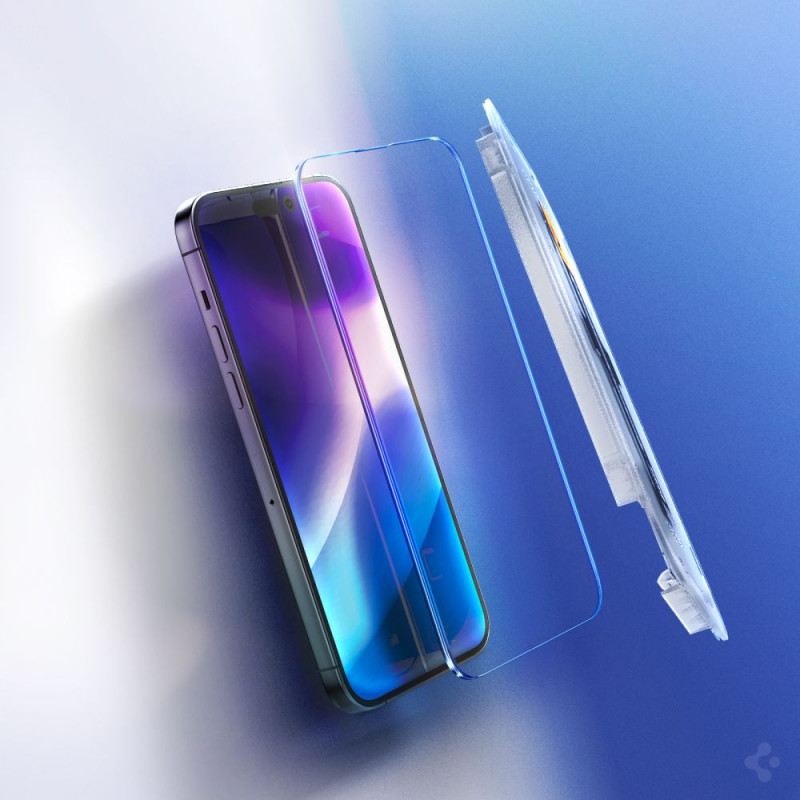 Spigen GLAS.tR EZ Fit Vidro Temperado para Apple iPhone 14 Pro, Transparente (2 unid.)