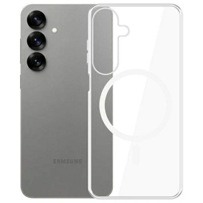 3MK Clear MagCase para Samsung Galaxy S25+, MagSafe, transparente