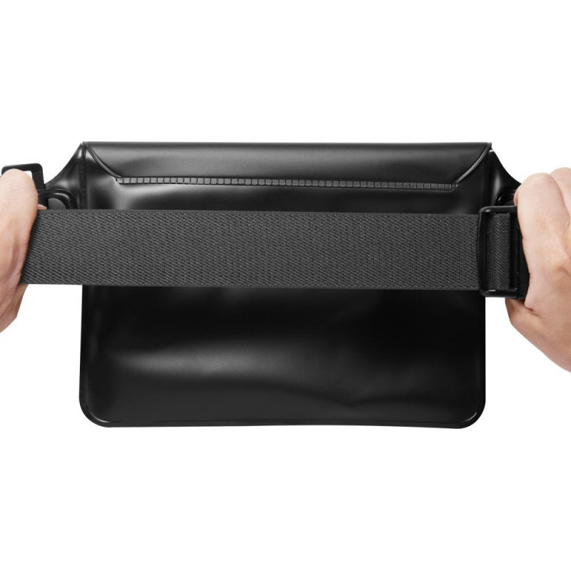 Bolsa de cintura impermeável universal Spigen Aqua Shield A620 IPX8, preta