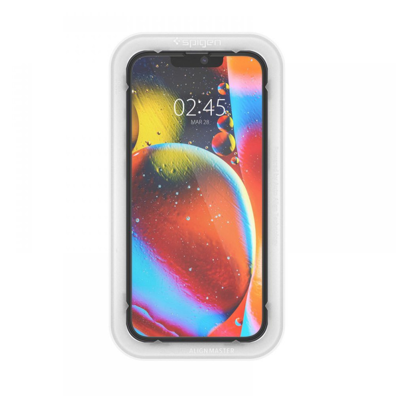 Spigen ALM Glass FC Vidro Temperado para Apple iPhone 13 / 13 Pro / 14, Preto