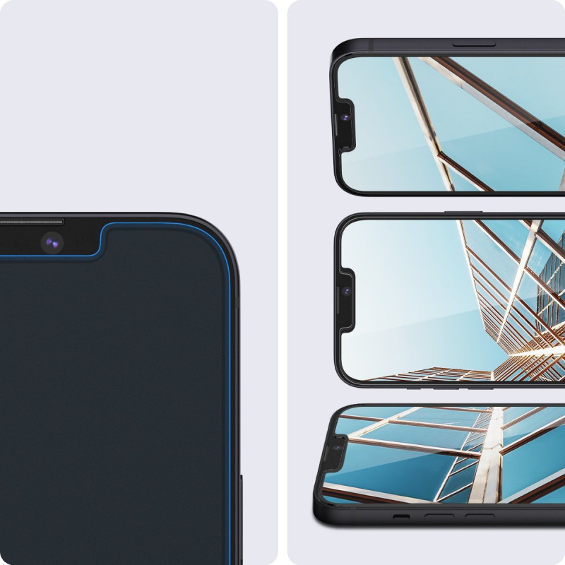 Spigen GLAS.tR EZ Fit vidro temperado para Apple iPhone 13 / 13 Pro / 14 / 16e / 17e, transparente