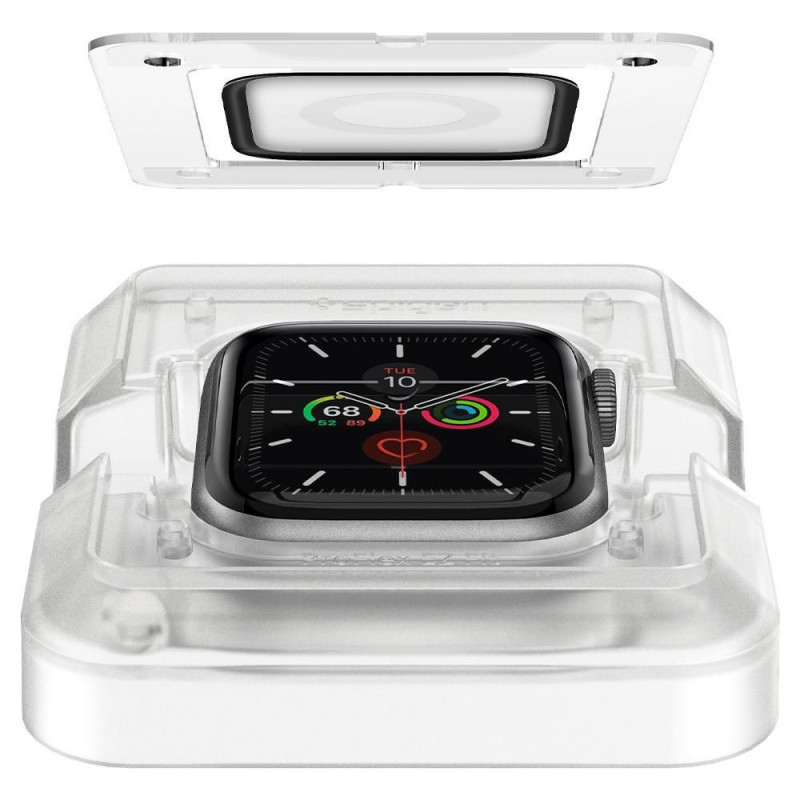 Protetor de ecrã de vidro híbrido Spigen ProFlex EZ Fit AFL01220 para Apple Watch 4/5/6/7/8/9/SE 44/45 mm