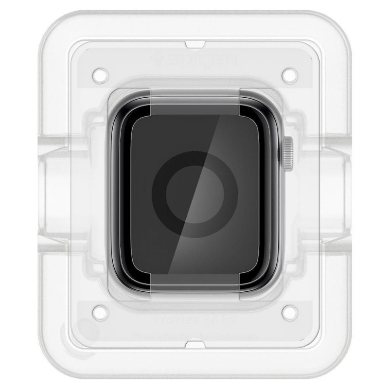 Protetor de ecrã de vidro híbrido Spigen ProFlex EZ Fit AFL01220 para Apple Watch 4/5/6/7/8/9/SE 44/45 mm