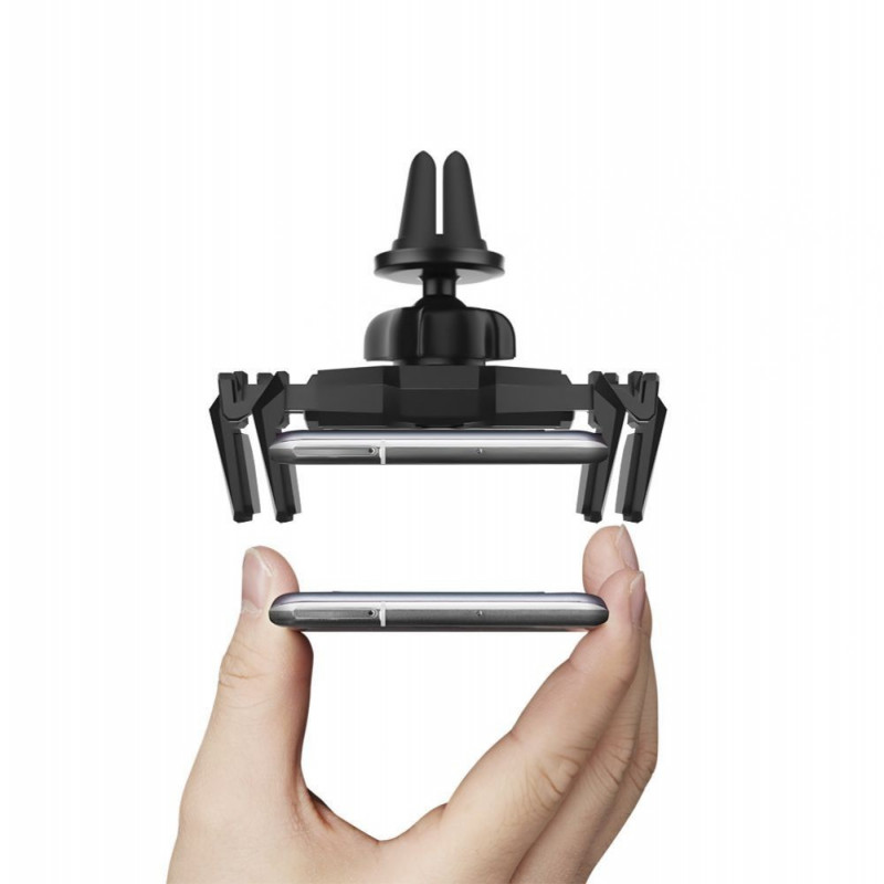 Spigen Click.r 000CP26265 suporte de telemóvel para saída de ar do automóvel, preto