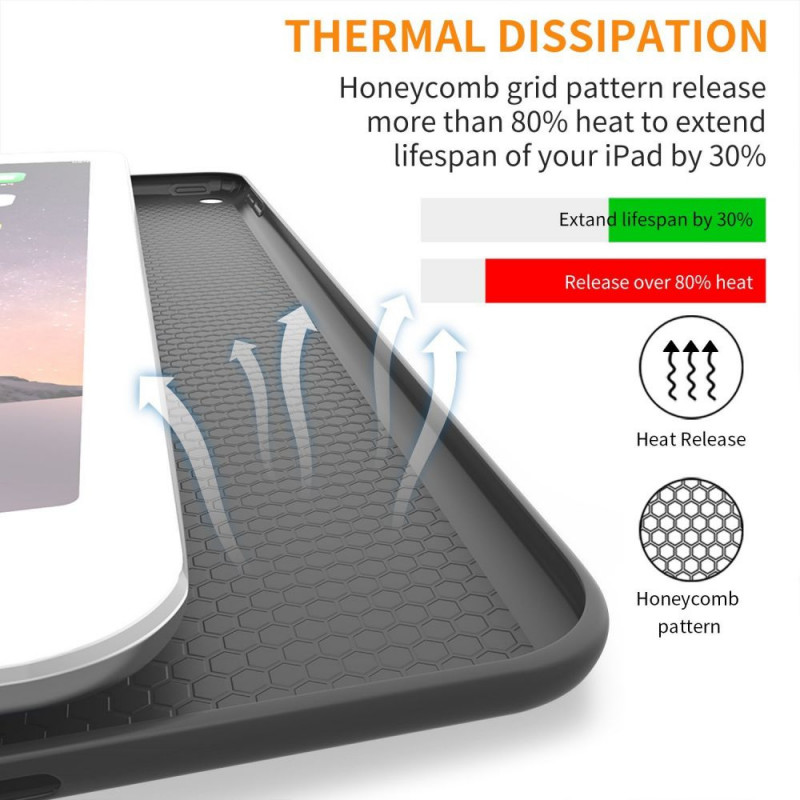 Capa Tech-Protect Smartcase THP770BLK para Apple iPad 9.7 (2017/2018, 5.ª/6.ª geração), preta