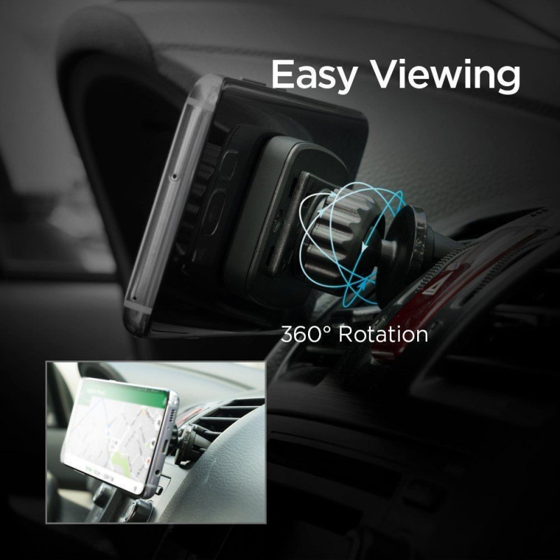 Suporte magnético para telemóvel para saída de ar do automóvel Spigen H12 000CD20115, preto