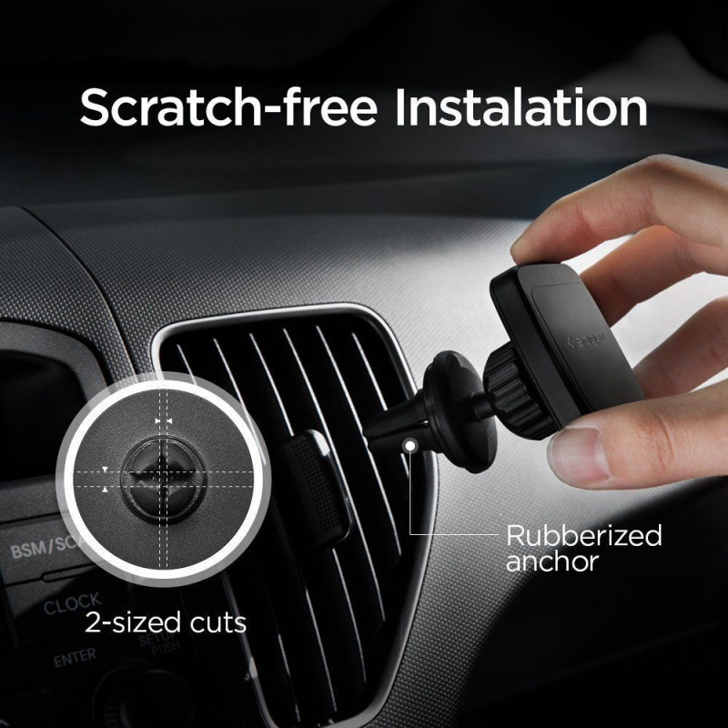 Suporte magnético para telemóvel para saída de ar do automóvel Spigen H12 000CD20115, preto