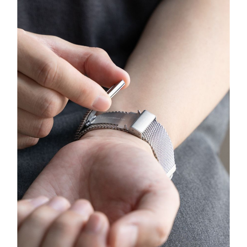 Pulseira Ringke Metal One Mesh RGK12091 para Apple Watch, 44/45/46/49 mm, prateada