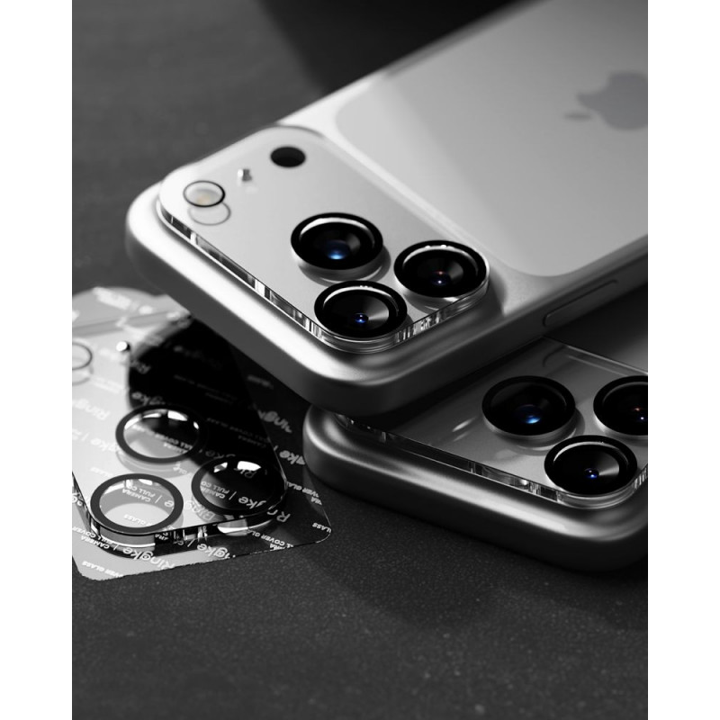 Protetor de lentes de câmara Ringke Camera Full Cover para Apple iPhone 18 Pro Max, vidro temperado 9H, preto (2 un.)