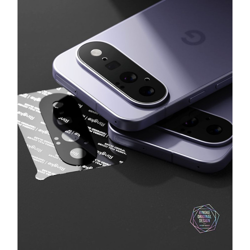 Protetor de lente de câmara Ringke Camera Full Cover para Google Pixel 11, vidro temperado 9H, preto (2 un.)