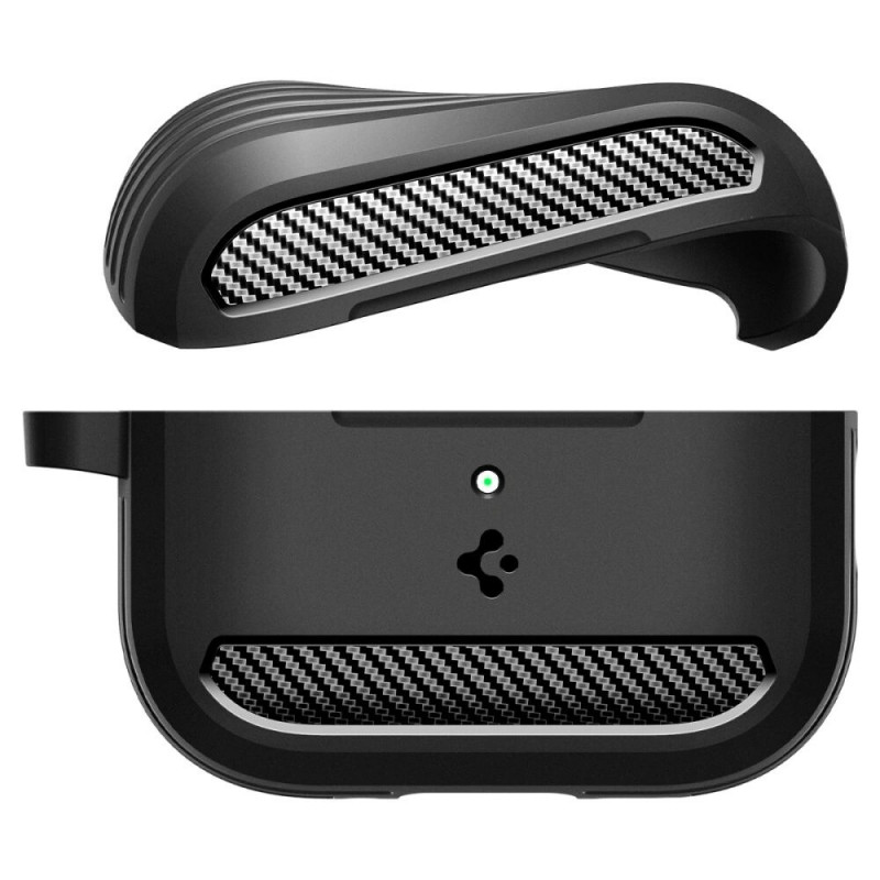 Capa Spigen Rugged Armor ACS09822 para Apple AirPods Pro 3, preto mate