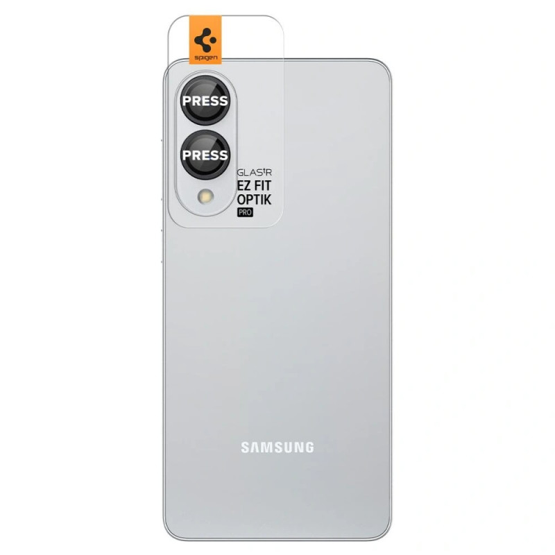Protetor de câmara Spigen Optik Pro Glas.tR EZ Fit AGL09413 para Samsung Galaxy S25 Edge, preto (2 un.)
